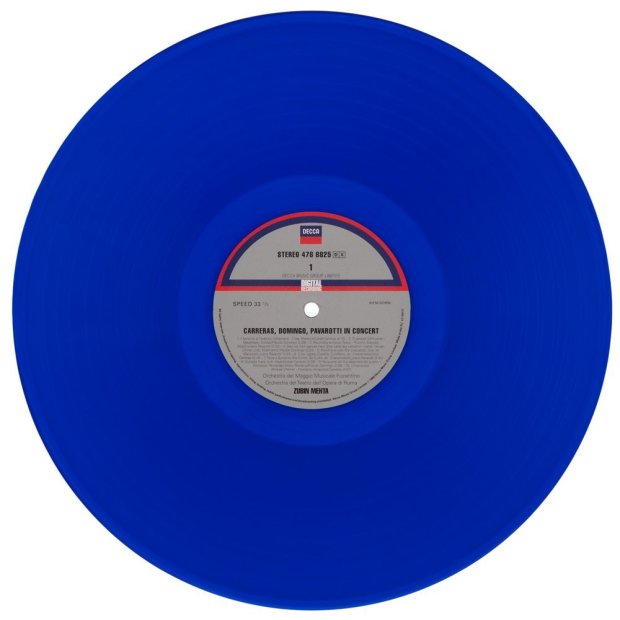 the-three-tenors-25th-anniversary-LP-blue-vinyl-disc
